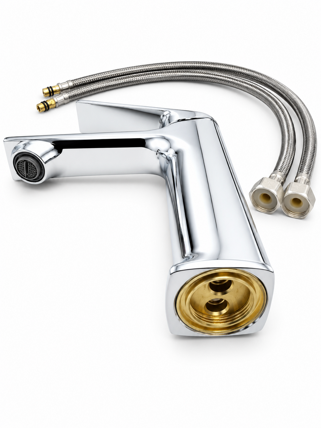 Modern Single-Lever Bathroom Basin Faucet – Chrome Finish