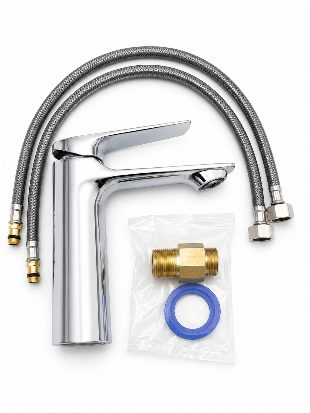 Modern Single-Lever Bathroom Basin Faucet – Chrome Finish