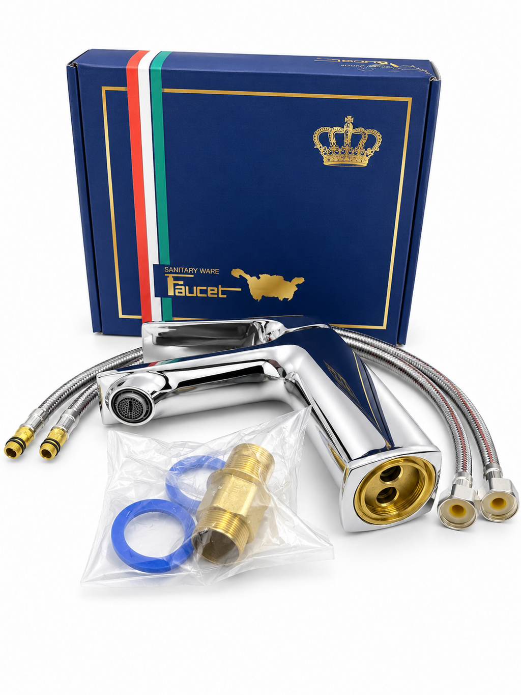 Modern Single-Lever Bathroom Basin Faucet – Chrome Finish