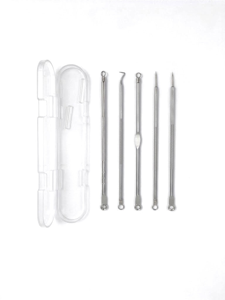 5-Piece Stainless Steel Blackhead & Blemish Extractor Set