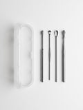 4-Piece Stainless Steel Earwax Removal & Curette Set with Storage Case