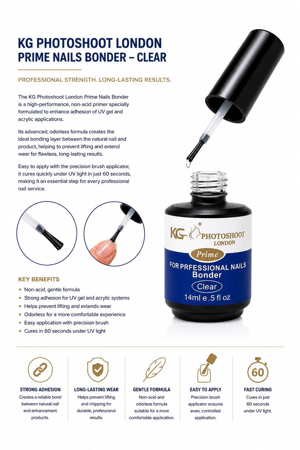KG Photoshoot London Professional Nails Primer/Bonder